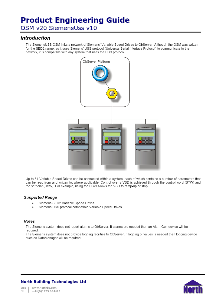 Preview thumbnail of page 1 of the SiemensUss Engineering Guide PDF document.